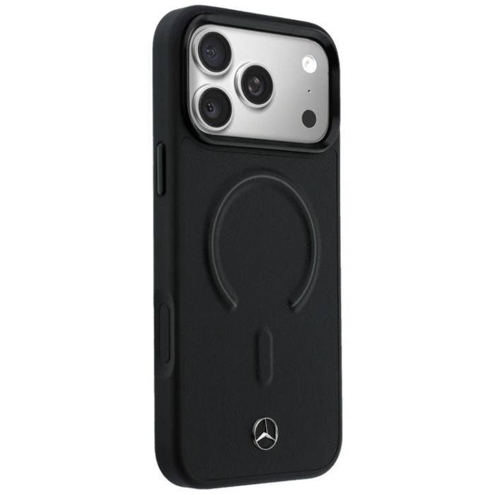 Mercedes - Mercedes Mobilskal För iPhone 17 Pro MagSafe Läder 3D - Svart