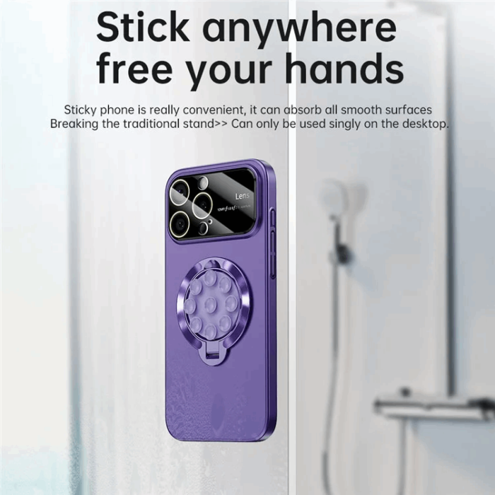 OEM - iPhone 14 Pro Mobilskal Magsafe Sugkopphållare Kickstand - Lila