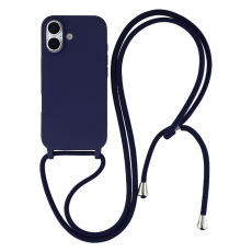 A-One Brand - iPhone 17 Mobilskal TPU Shockproof med Lanyard - Mörkblå