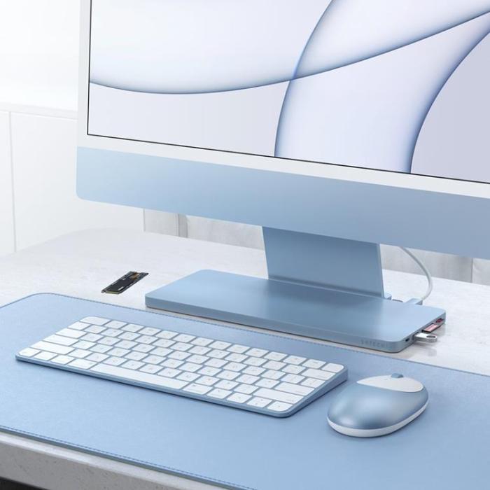 Satechi - Satechi USB-C Slim Dock för iMac 24-tum (2021) - Blå