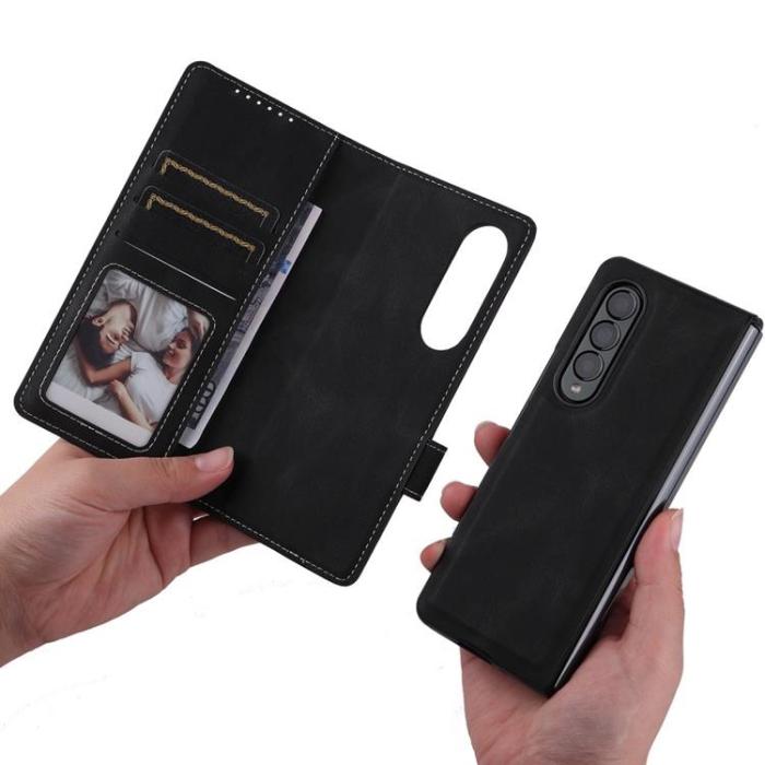 A-One Brand - Galaxy Z Fold 4 Plånboksfodral 2in1 Detachable - Svart
