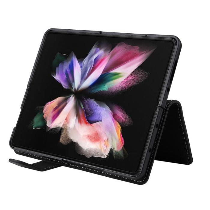 A-One Brand - Galaxy Z Fold 4 Plånboksfodral 2in1 Detachable - Svart