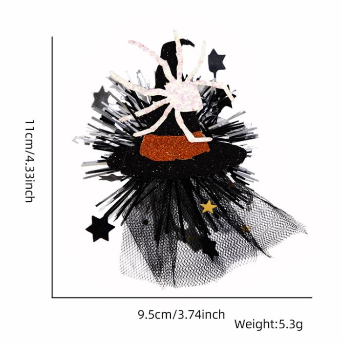 OEM - 5Pcs Halloween Costume Hårspännen Nät - Witch Hat and Spider