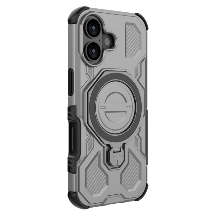 A-One Brand - iPhone 17 Mobilskal Rotating Kickstand - Grå