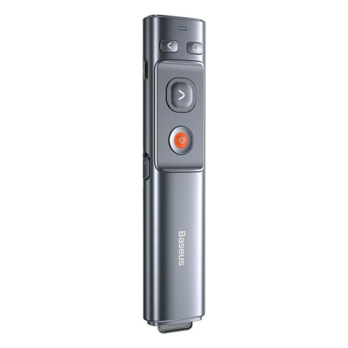 BASEUS - Baseus Orange Dot Wireless Presenter (Röd Laser) - Grå