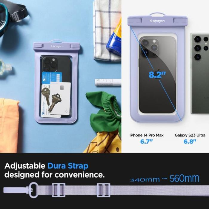 UTGATT - Spigen Vattentätt Universalt Mobilfodral - Aqua Blå