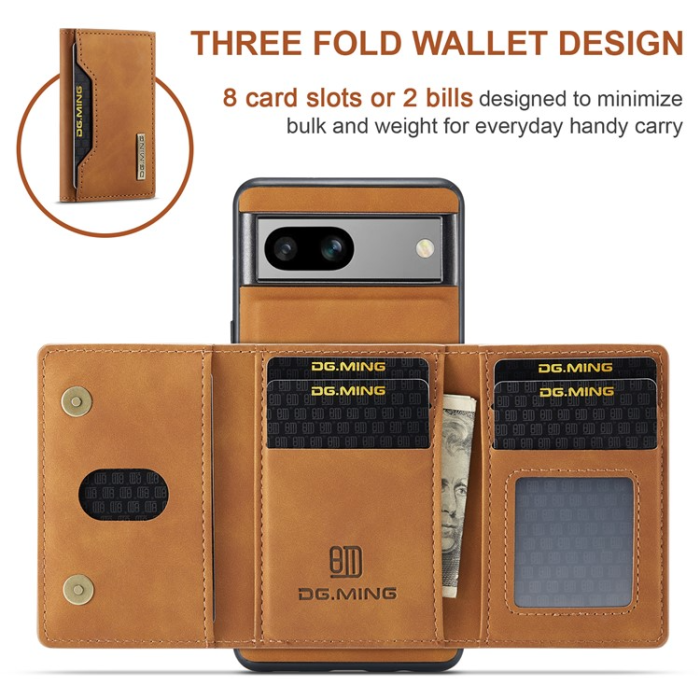 DG.MING - DG.MING Google Pixel 7A Plånboksfodral M2 2-in-1 - Brun