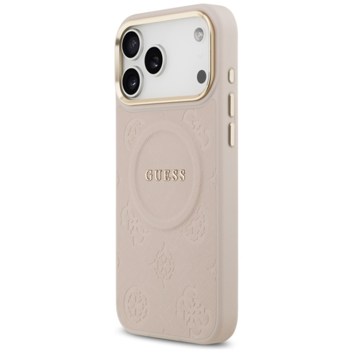 Guess - Guess iPhone 17 Pro Max Mobilskal Magsafe Peony Hot Stamp - Rosa