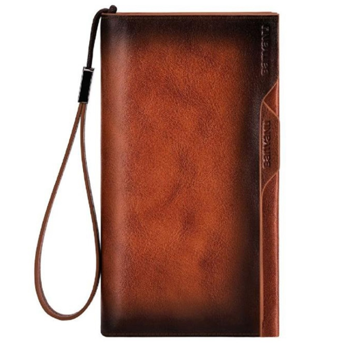 BANYANU - BANYANU Plånbok Väska Vintage Äkta Cow Läder RFID Blocking N2043