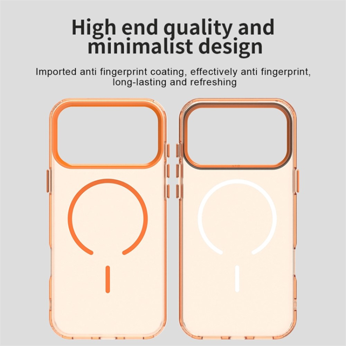 A-One Brand - iPhone 17 Pro Mobilskal MagSafe C-shaped Candy Color - Orange