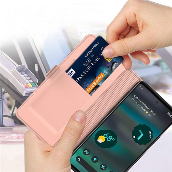 A-One Brand - Google Pixel 6a Plånboksfodral Magnetic Folio - Rosa Guld