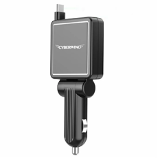 CYBERWING - CYBERWING Billaddare med Indragbar Kabel PT-31 - Vit