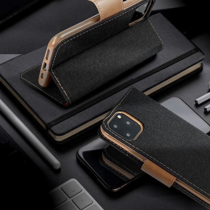 OEM - Galaxy S23 FE Plånboksfodral Canvas - Svart