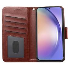 OEM - Samsung Galaxy A57 Fodral L&auml;der - Brun