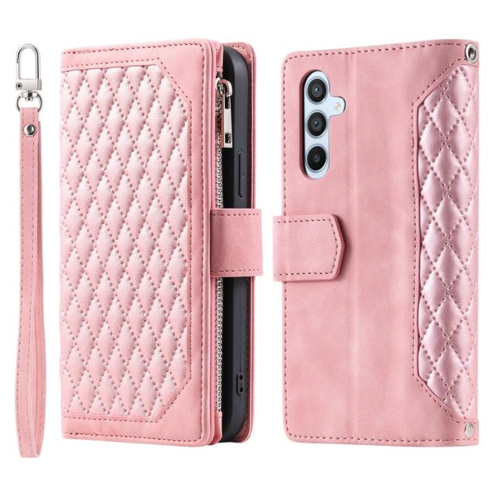 OEM - Samsung Galaxy A57 Plånboksfodral Konstläder Med Handledsrem - Roséguld