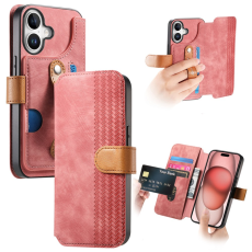 A-One Brand - Pl&aring;nboksfodral F&ouml;r iPhone 17 Armband Kickstand - Rosa