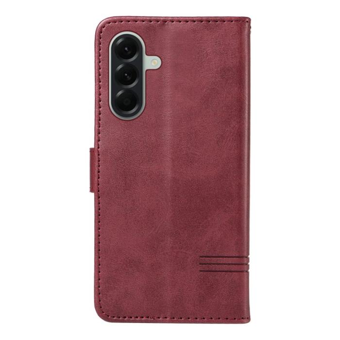 OEM - T-Shape Samsung Galaxy A57 Plånboksfodral Konstläder - Vinröd