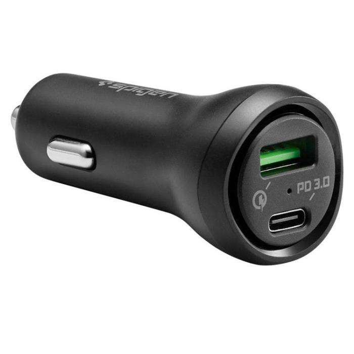 Spigen - Spigen 2-Port Billaddare Steadiboost - Svart