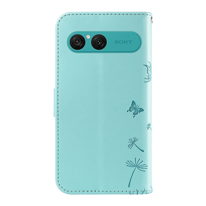A-One Brand - Sony Xperia 10 VII Plånboksfodral Strap Dandelion Läder - Grön