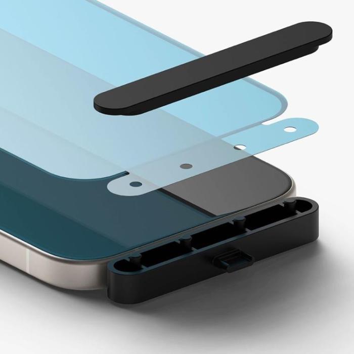 Ringke - Ringke iPhone 15 Pro Härdat Glas Skärmskydd - Svart