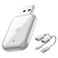 A-One Brand - CarPlay Konvertera Trådbunden Trådlös Adapter 348 - Vit