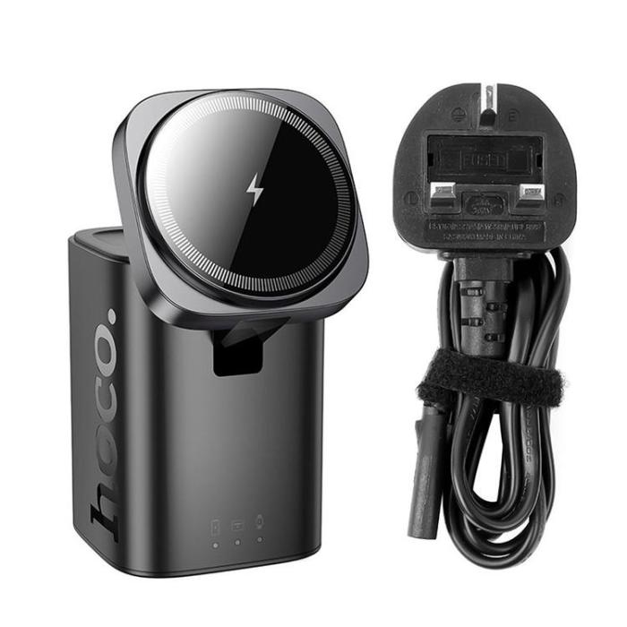 Hoco - Hoco 6in1 Trådlös Laddare Apple Watch, iPhone, Airpods 65W - Svart