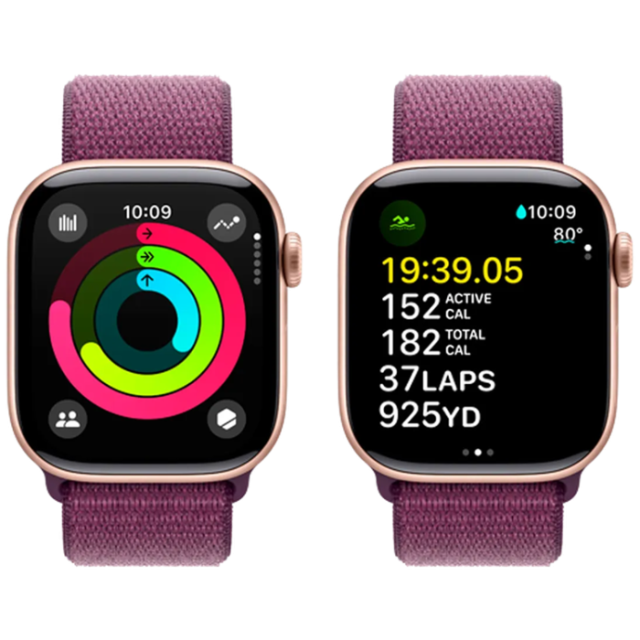 Apple - Apple Watch Series 10 42mm GPS (Purple Aluminium - Ink Sport Loop)