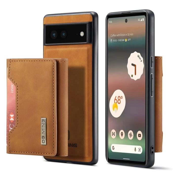 DG.MING - DG.MING Google Pixel 6a Plånboksfodral Detachable 2-in-1 M2 - Brun