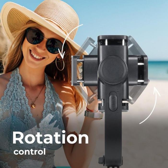 OEM - Combo Selfiestick med Tripod och fjärrkontroll GIMBAL STABILIZER - Svart