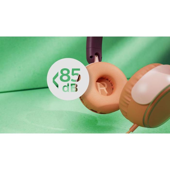 Philips - PHILIPS On-Ear Hörlurar Barn Volymbegränsning 85dB Kabel - Magentalila