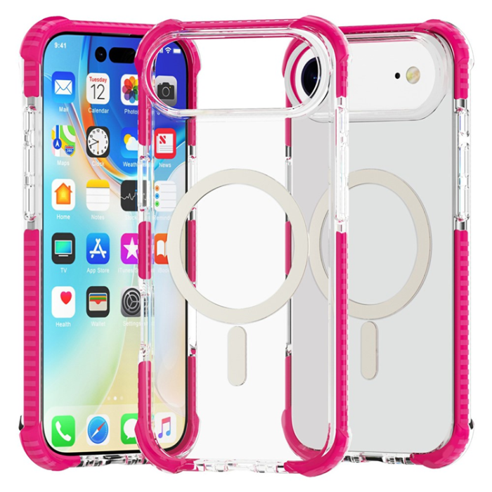 A-One Brand - iPhone Air Mobilskal MagSafe Förstärkta Hörn Acrylic - Rosa