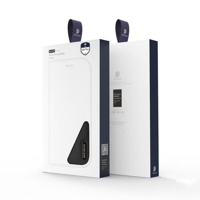 Dux Ducis - Dux Ducis Galaxy S23 Plus Plånboksfodral Äkta Läder RFID Hivo - Brun