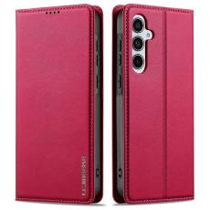 LC.imeeke - LC.IMEEKE Pl&aring;nboksfodral f&ouml;r Samsung Galaxy S26 Konstl&auml;der St&auml;ll - R&ouml;d