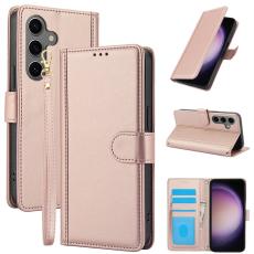 OEM - Pl&aring;nboksfodral f&ouml;r Samsung Galaxy S26 Konstl&auml;der St&auml;ll - Rosa