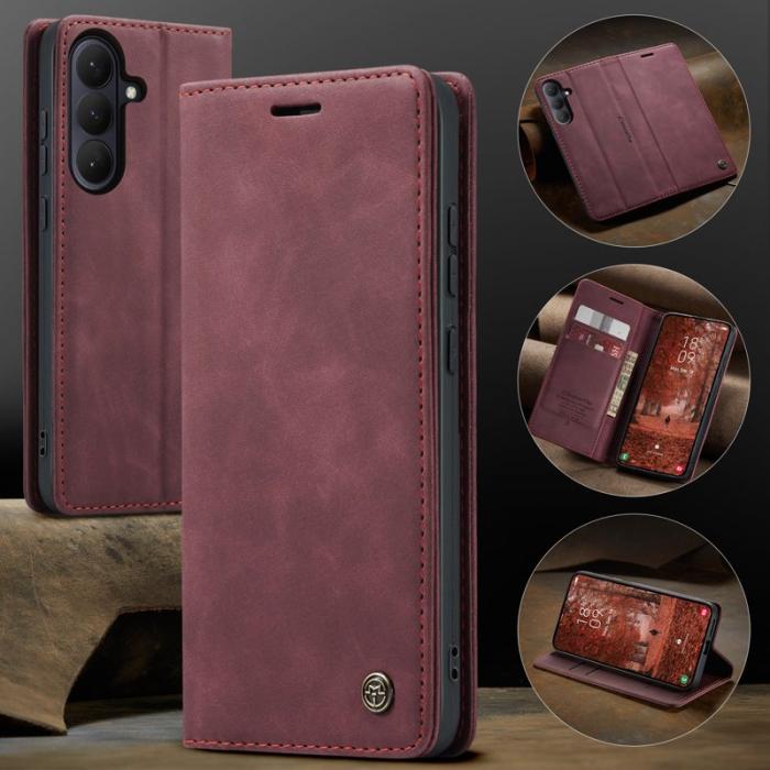 Caseme - CaseMe Plånboksfodral för Samsung Galaxy S26 Konstläder Ställ - Röd