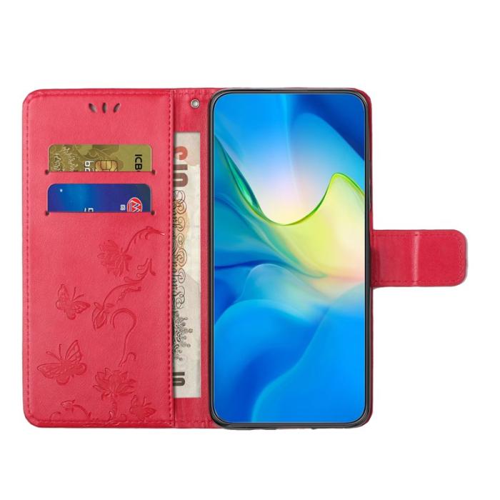 OEM - Plånboksfodral för Samsung Galaxy S26 Konstläder Ställ - Röd