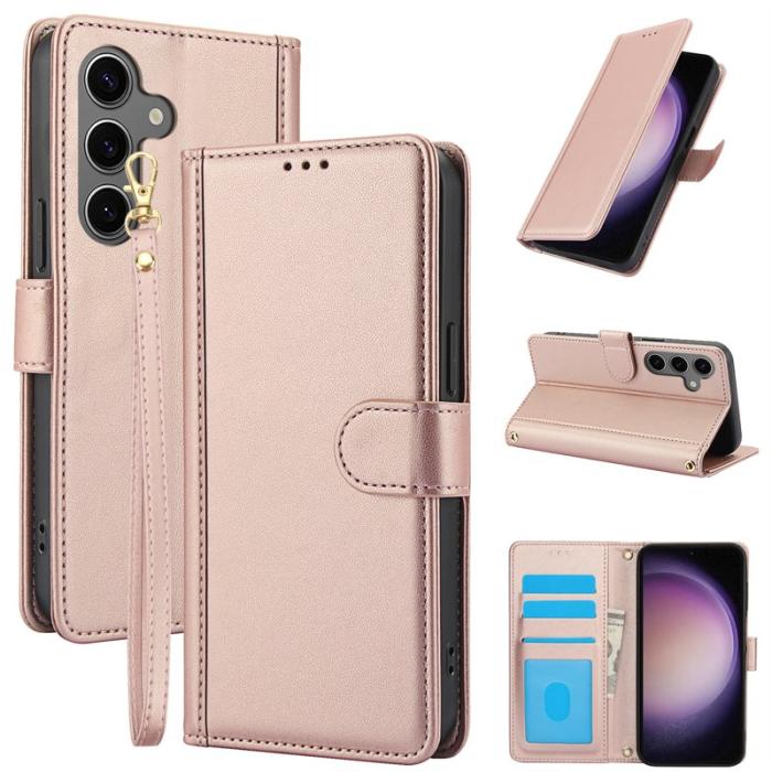 OEM - Plånboksfodral för Samsung Galaxy S26 Konstläder Ställ - Rosa
