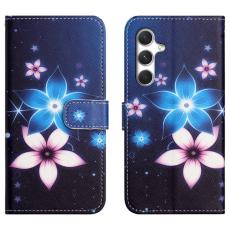 OEM - Pl&aring;nboksfodral f&ouml;r Samsung Galaxy S26 Konstl&auml;der M&ouml;nster - Bl&aring; Blomma