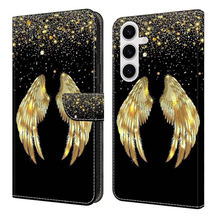 OEM - Plånboksfodral för Samsung Galaxy S26 Konstläder med Ställ - Guldvinge