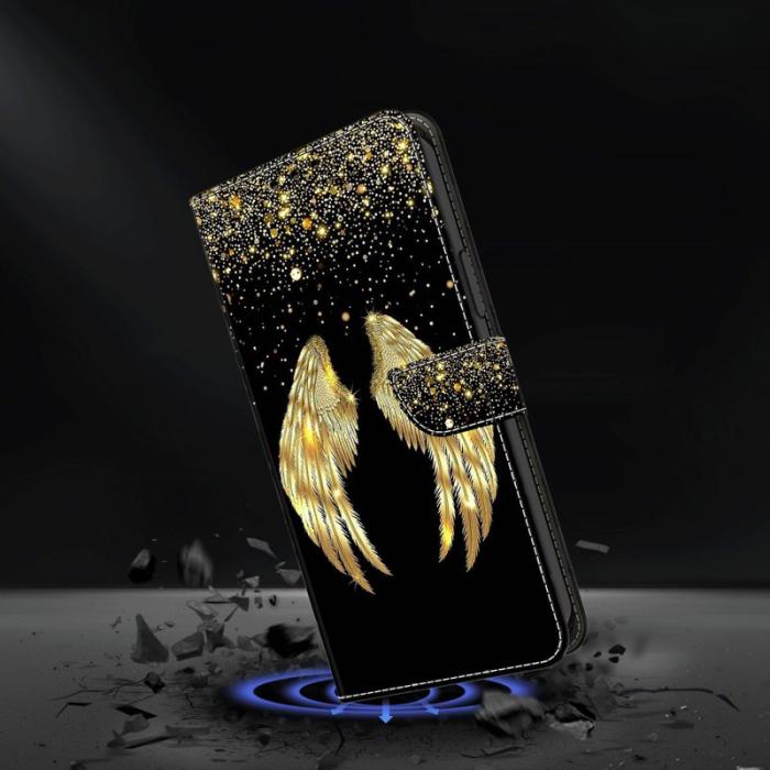 OEM - Plånboksfodral för Samsung Galaxy S26 Konstläder med Ställ - Guldvinge