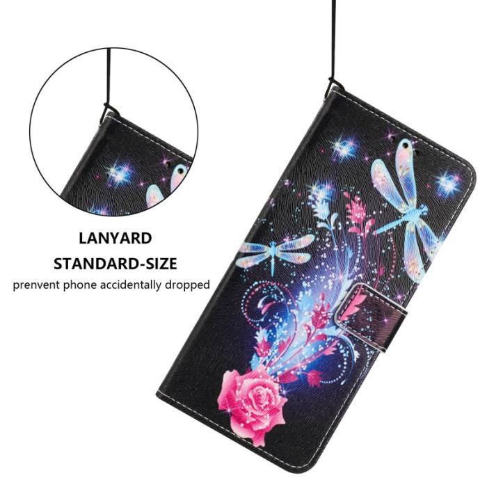OEM - Plånboksfodral för Samsung Galaxy S26 Konstläder Mönster - Dragonfly