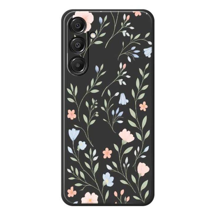 OEM - Mobilskal för Samsung Galaxy S26 Plus TPU Blommönster - Svart