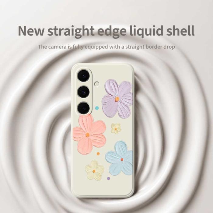 OEM - Mobilskal för Samsung Galaxy S26 Plus TPU Blommönster - Svart