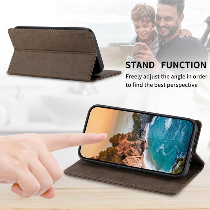 OEM - Plånboksfodral för Samsung Galaxy S26 RFID Blocking Konstläder - Brun