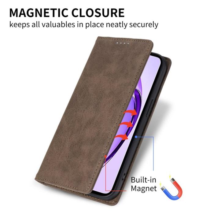 OEM - Plånboksfodral för Samsung Galaxy S26 RFID Blocking Konstläder - Brun