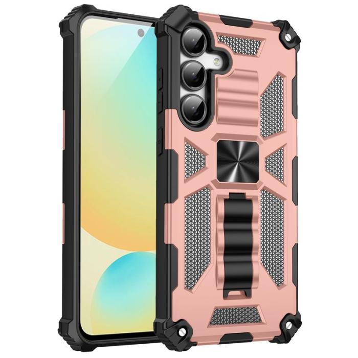 OEM - Mobilskal för Samsung Galaxy S26 Kickstand Stöttålig PC + TPU - Roséguld