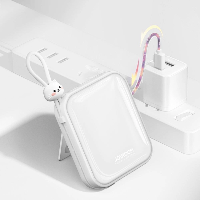 Joyroom - Joyroom Powerbank 10000mAh 22.5W Cutie Series Stativ - Vit