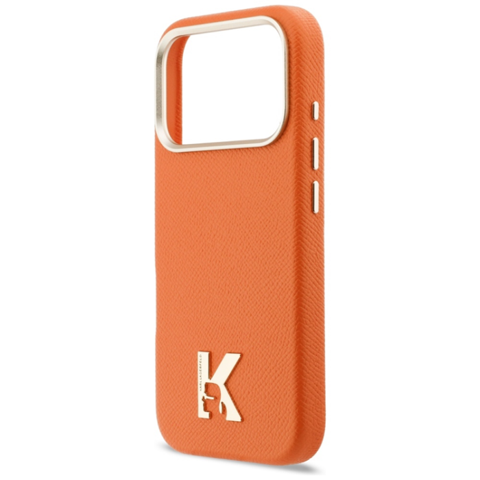 KARL LAGERFELD - Karl Lagerfeld Mobilskal För iPhone 17 Pro MagSafe Karl Head Logo - Orange