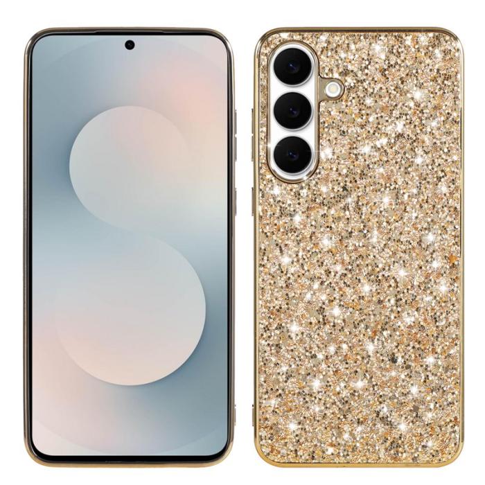 OEM - Mobilskal för Samsung Galaxy S26 TPU + PC Glittrande - Guld