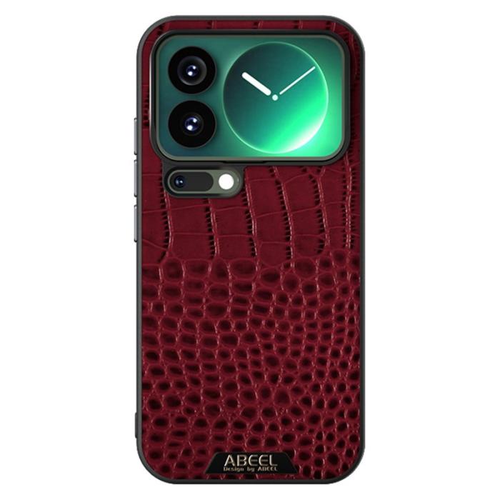 ABEEL - ABEEL Mobilskal till Xiaomi 17 Pro MagSafe Äkta Läder Röd